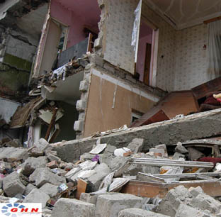 В Тбилиси обрушилось здание Гвардейского управления