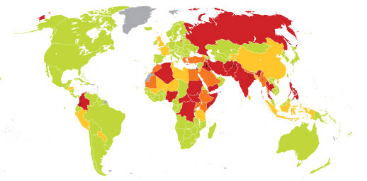 Россия занимает 14 место в рейтинге самых опасных стран с точки зрения терроризма