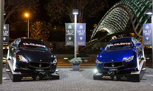 Один из двух автомобилей Maserati был выигран в казино «Шангри Ла Тбилиси»
